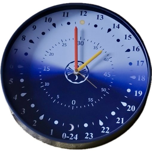 Harmónia Óra, 24h falióra – Narancssárga/sárga mutatóval, szürke keretben 